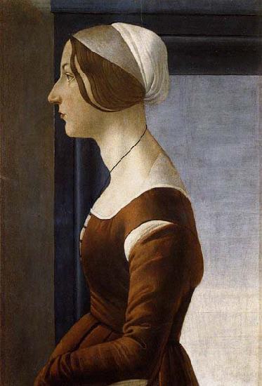 BOTTICELLI, Sandro Portrait of a Young Woman oil painting image